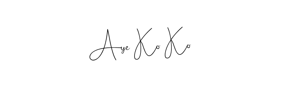 It looks lik you need a new signature style for name Aye Ko Ko. Design unique handwritten (Andilay-7BmLP) signature with our free signature maker in just a few clicks. Aye Ko Ko signature style 4 images and pictures png