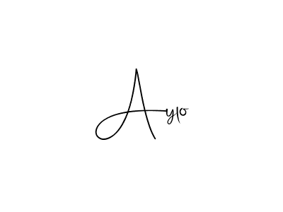 How to make Aylo signature? Andilay-7BmLP is a professional autograph style. Create handwritten signature for Aylo name. Aylo signature style 4 images and pictures png