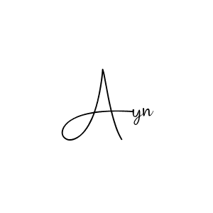 How to make Ayn name signature. Use Andilay-7BmLP style for creating short signs online. This is the latest handwritten sign. Ayn signature style 4 images and pictures png