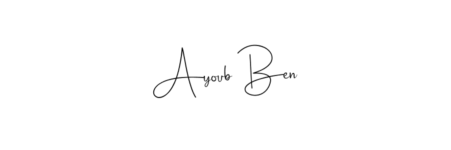 Design your own signature with our free online signature maker. With this signature software, you can create a handwritten (Andilay-7BmLP) signature for name Ayoub Ben. Ayoub Ben signature style 4 images and pictures png