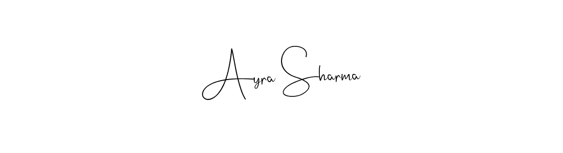 Similarly Andilay-7BmLP is the best handwritten signature design. Signature creator online .You can use it as an online autograph creator for name Ayra Sharma. Ayra Sharma signature style 4 images and pictures png