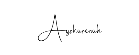 Make your name Aysharenah memorable on every contract using Andilay-7BmLP autograph style. Instant transparent background export available. Aysharenah signature style 4 images and pictures png
