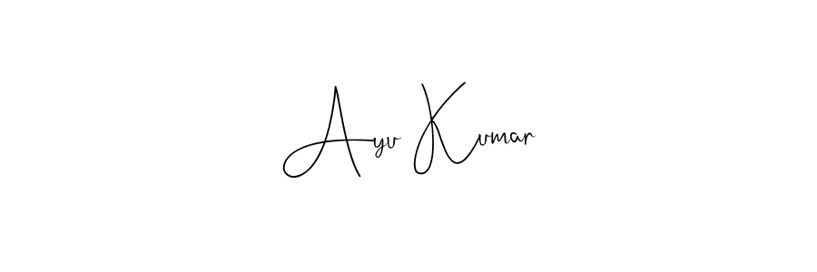 if you are searching for the best signature style for your name Ayu Kumar. so please give up your signature search. here we have designed multiple signature styles  using Andilay-7BmLP. Ayu Kumar signature style 4 images and pictures png
