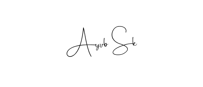 How to make Ayub Sk signature? Andilay-7BmLP is a professional autograph style. Create handwritten signature for Ayub Sk name. Ayub Sk signature style 4 images and pictures png