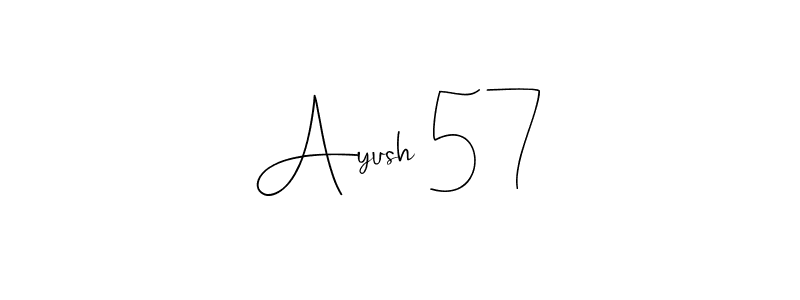 Make a beautiful signature design for name Ayush 57. Use this online signature maker to create a handwritten signature for free. Ayush 57 signature style 4 images and pictures png