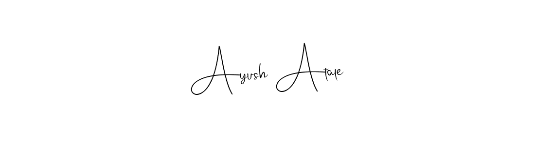 The best way (Andilay-7BmLP) to make a short signature is to pick only two or three words in your name. The name Ayush Atale include a total of six letters. For converting this name. Ayush Atale signature style 4 images and pictures png