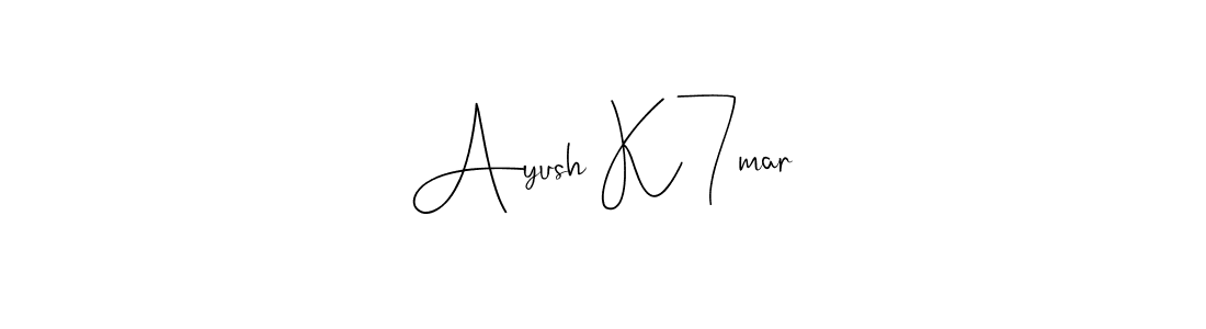 Make a beautiful signature design for name Ayush K7mar. With this signature (Andilay-7BmLP) style, you can create a handwritten signature for free. Ayush K7mar signature style 4 images and pictures png