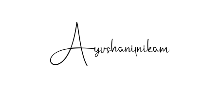 Generate high-definition signature styles for Ayushanilnikam. The Andilay-7BmLP typeface ensures crisp legibility and sophisticated design. Ayushanilnikam signature style 4 images and pictures png