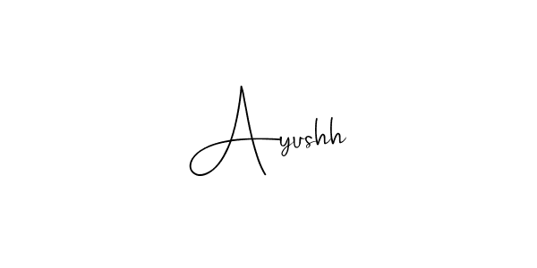 How to make Ayushh name signature. Use Andilay-7BmLP style for creating short signs online. This is the latest handwritten sign. Ayushh signature style 4 images and pictures png