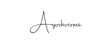 Design your own signature with our free online signature maker. With this signature software, you can create a handwritten (Andilay-7BmLP) signature for name Ayushverma. Ayushverma signature style 4 images and pictures png