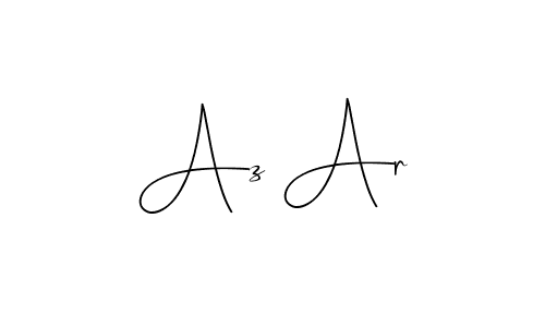 Make a beautiful signature design for name Az Ar. With this signature (Andilay-7BmLP) style, you can create a handwritten signature for free. Az Ar signature style 4 images and pictures png