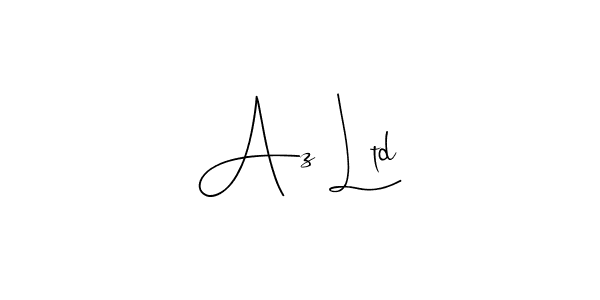 Design your own signature with our free online signature maker. With this signature software, you can create a handwritten (Andilay-7BmLP) signature for name Az Ltd. Az Ltd signature style 4 images and pictures png