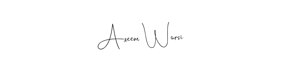 Make a beautiful signature design for name Azeem Warsi. Use this online signature maker to create a handwritten signature for free. Azeem Warsi signature style 4 images and pictures png