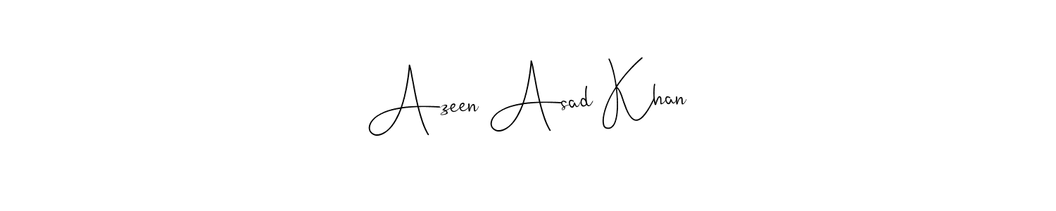 Use a signature maker to create a handwritten signature online. With this signature software, you can design (Andilay-7BmLP) your own signature for name Azeen Asad Khan. Azeen Asad Khan signature style 4 images and pictures png