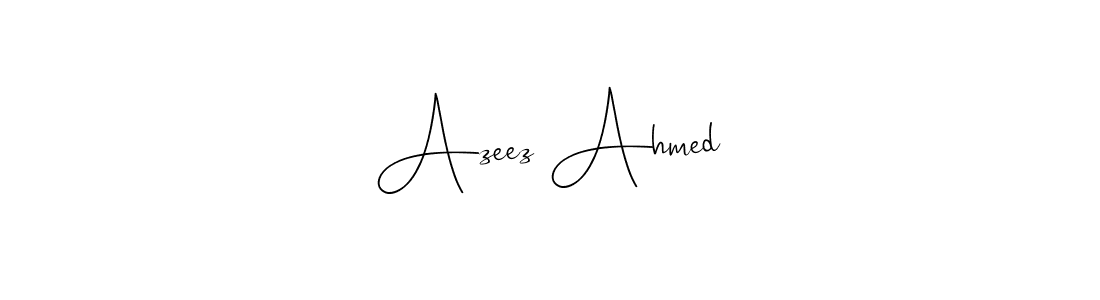 Make a beautiful signature design for name Azeez Ahmed. With this signature (Andilay-7BmLP) style, you can create a handwritten signature for free. Azeez Ahmed signature style 4 images and pictures png