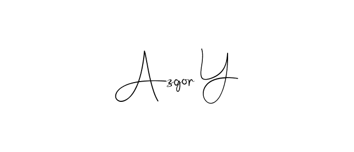 It looks lik you need a new signature style for name Azgor Y. Design unique handwritten (Andilay-7BmLP) signature with our free signature maker in just a few clicks. Azgor Y signature style 4 images and pictures png