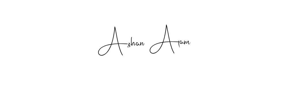 if you are searching for the best signature style for your name Azhan Alam. so please give up your signature search. here we have designed multiple signature styles  using Andilay-7BmLP. Azhan Alam signature style 4 images and pictures png