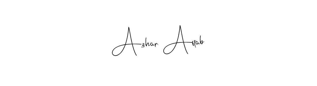 Also we have Azhar Aftab name is the best signature style. Create professional handwritten signature collection using Andilay-7BmLP autograph style. Azhar Aftab signature style 4 images and pictures png