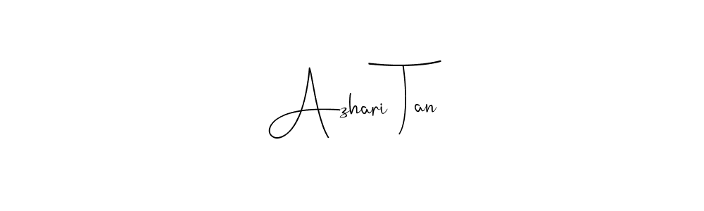 Also You can easily find your signature by using the search form. We will create Azhari Tan name handwritten signature images for you free of cost using Andilay-7BmLP sign style. Azhari Tan signature style 4 images and pictures png