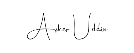 It looks like you need a new signature style for name Azher Uddin. Design unique handwritten (Andilay-7BmLP) signature with our free signature maker in just a few clicks. Azher Uddin signature style 4 images and pictures png