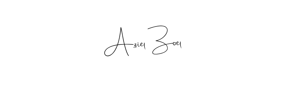 You should practise on your own different ways (Andilay-7BmLP) to write your name (Aziel Zoel) in signature. don't let someone else do it for you. Aziel Zoel signature style 4 images and pictures png