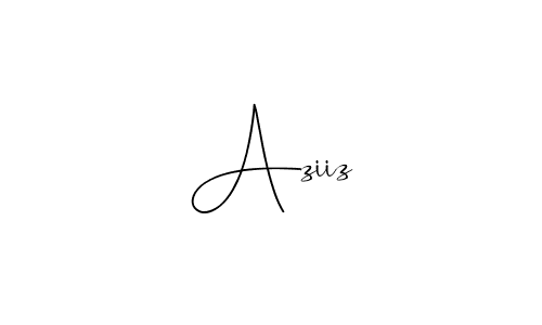 if you are searching for the best signature style for your name Aziiz. so please give up your signature search. here we have designed multiple signature styles  using Andilay-7BmLP. Aziiz signature style 4 images and pictures png