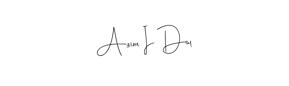 Andilay-7BmLP is a professional signature style that is perfect for those who want to add a touch of class to their signature. It is also a great choice for those who want to make their signature more unique. Get Azim I Dal name to fancy signature for free. Azim I Dal signature style 4 images and pictures png