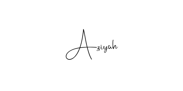 Make a beautiful signature design for name Aziyah. With this signature (Andilay-7BmLP) style, you can create a handwritten signature for free. Aziyah signature style 4 images and pictures png