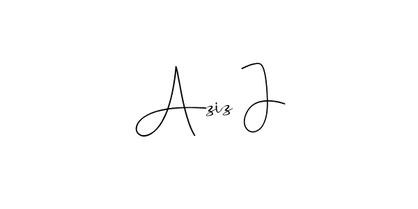 Make a beautiful signature design for name Aziz J. Use this online signature maker to create a handwritten signature for free. Aziz J signature style 4 images and pictures png