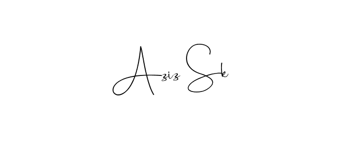 How to make Aziz Sk signature? Andilay-7BmLP is a professional autograph style. Create handwritten signature for Aziz Sk name. Aziz Sk signature style 4 images and pictures png