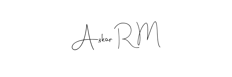 Here are the top 10 professional signature styles for the name Azkar R M. These are the best autograph styles you can use for your name. Azkar R M signature style 4 images and pictures png