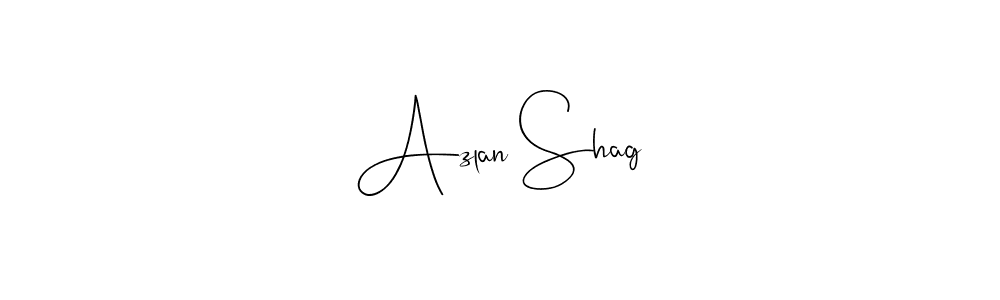 The best way (Andilay-7BmLP) to make a short signature is to pick only two or three words in your name. The name Azlan Shag include a total of six letters. For converting this name. Azlan Shag signature style 4 images and pictures png