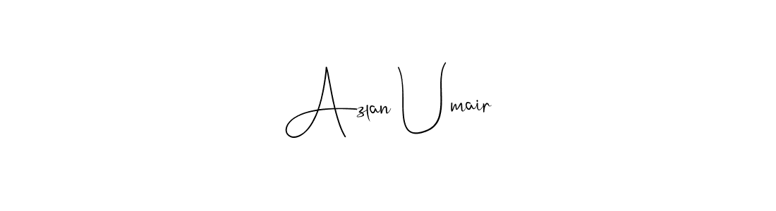 The best way (Andilay-7BmLP) to make a short signature is to pick only two or three words in your name. The name Azlan Umair include a total of six letters. For converting this name. Azlan Umair signature style 4 images and pictures png