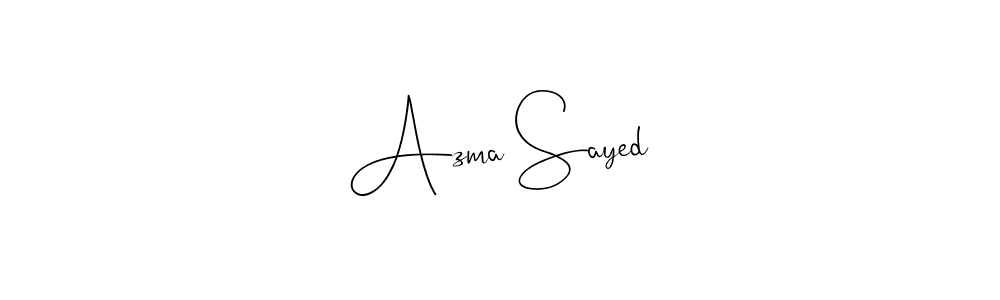 Design your own signature with our free online signature maker. With this signature software, you can create a handwritten (Andilay-7BmLP) signature for name Azma Sayed. Azma Sayed signature style 4 images and pictures png