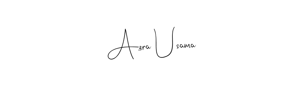 Make a beautiful signature design for name Azra Usama. With this signature (Andilay-7BmLP) style, you can create a handwritten signature for free. Azra Usama signature style 4 images and pictures png