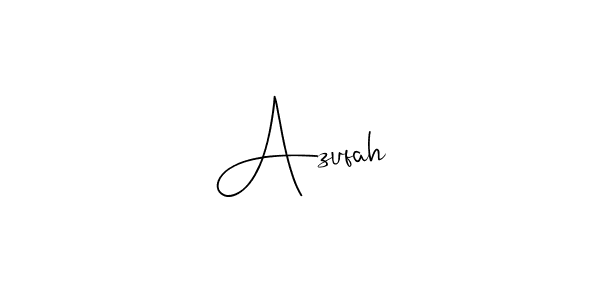 Make a beautiful signature design for name Azufah. With this signature (Andilay-7BmLP) style, you can create a handwritten signature for free. Azufah signature style 4 images and pictures png