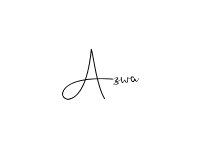 How to make Azwa name signature. Use Andilay-7BmLP style for creating short signs online. This is the latest handwritten sign. Azwa signature style 4 images and pictures png