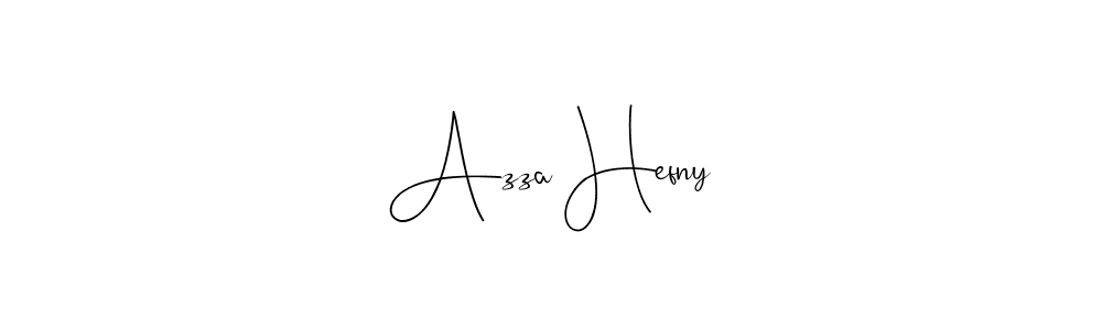 Design your own signature with our free online signature maker. With this signature software, you can create a handwritten (Andilay-7BmLP) signature for name Azza Hefny. Azza Hefny signature style 4 images and pictures png