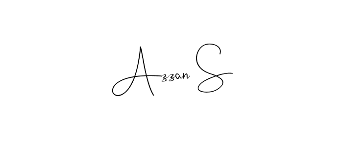 Similarly Andilay-7BmLP is the best handwritten signature design. Signature creator online .You can use it as an online autograph creator for name Azzan S. Azzan S signature style 4 images and pictures png