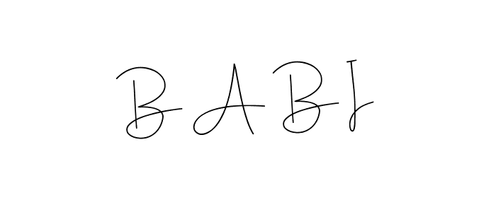 Create a beautiful signature design for name B A B I. With this signature (Andilay-7BmLP) fonts, you can make a handwritten signature for free. B A B I signature style 4 images and pictures png