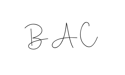 Also we have B A C name is the best signature style. Create professional handwritten signature collection using Andilay-7BmLP autograph style. B A C signature style 4 images and pictures png