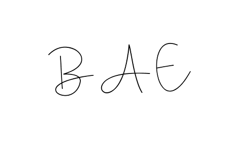 You should practise on your own different ways (Andilay-7BmLP) to write your name (B A E) in signature. don't let someone else do it for you. B A E signature style 4 images and pictures png