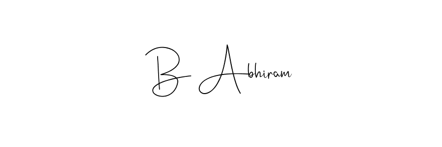 Design your own signature with our free online signature maker. With this signature software, you can create a handwritten (Andilay-7BmLP) signature for name B Abhiram. B Abhiram signature style 4 images and pictures png