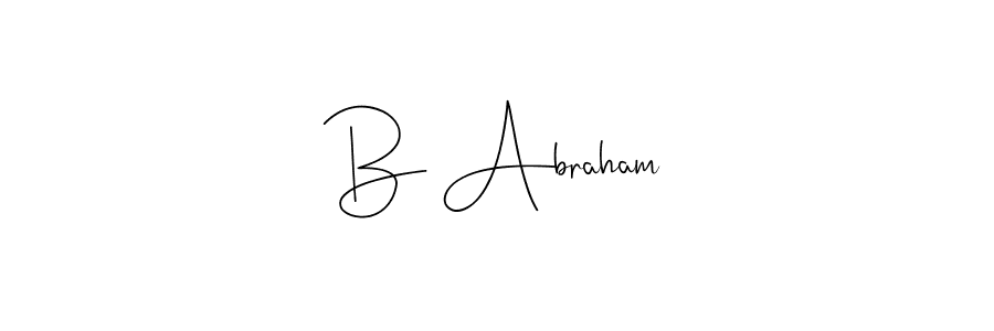 The best way (Andilay-7BmLP) to make a short signature is to pick only two or three words in your name. The name B Abraham include a total of six letters. For converting this name. B Abraham signature style 4 images and pictures png