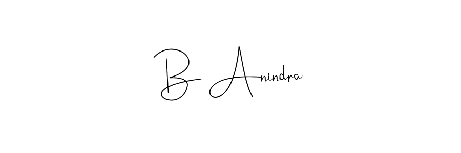 Also we have B Anindra name is the best signature style. Create professional handwritten signature collection using Andilay-7BmLP autograph style. B Anindra signature style 4 images and pictures png