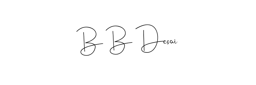 Make a beautiful signature design for name B B Desai. Use this online signature maker to create a handwritten signature for free. B B Desai signature style 4 images and pictures png