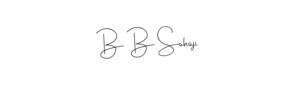 How to make B B Sahaji signature? Andilay-7BmLP is a professional autograph style. Create handwritten signature for B B Sahaji name. B B Sahaji signature style 4 images and pictures png