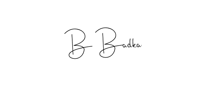 Once you've used our free online signature maker to create your best signature Andilay-7BmLP style, it's time to enjoy all of the benefits that B Badka name signing documents. B Badka signature style 4 images and pictures png