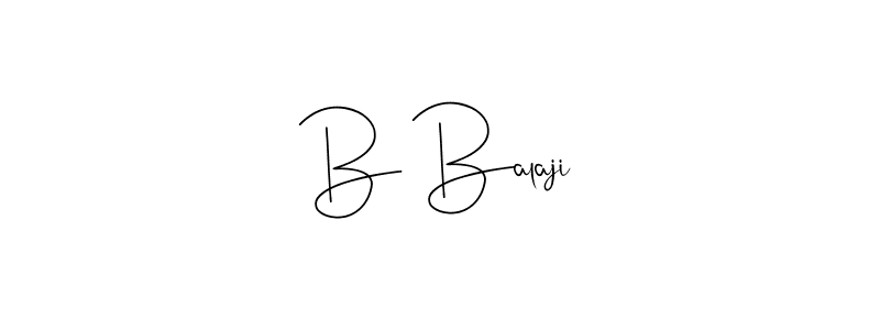 You should practise on your own different ways (Andilay-7BmLP) to write your name (B Balaji) in signature. don't let someone else do it for you. B Balaji signature style 4 images and pictures png