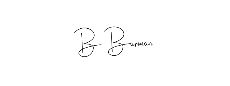 How to make B Barman signature? Andilay-7BmLP is a professional autograph style. Create handwritten signature for B Barman name. B Barman signature style 4 images and pictures png